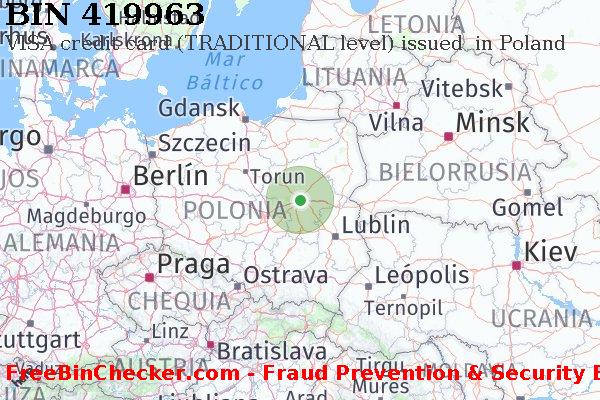 419963 VISA credit Poland PL Lista de BIN