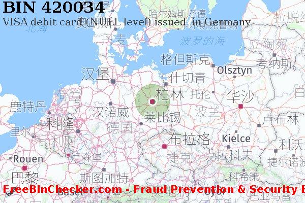 420034 VISA debit Germany DE BIN列表