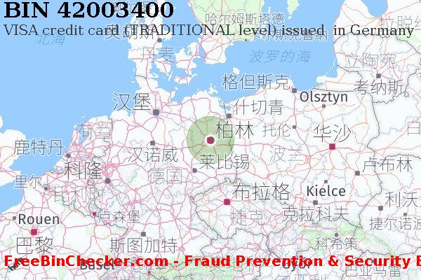 42003400 VISA credit Germany DE BIN列表