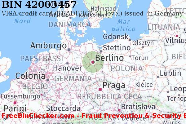 42003457 VISA credit Germany DE Lista BIN