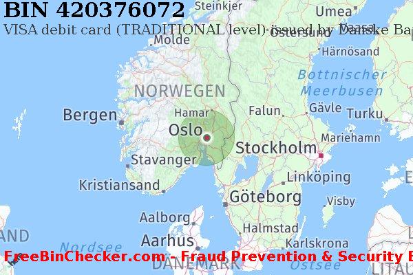 420376072 VISA debit Norway NO BIN-Liste