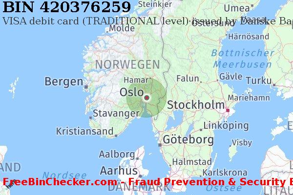 420376259 VISA debit Norway NO BIN-Liste
