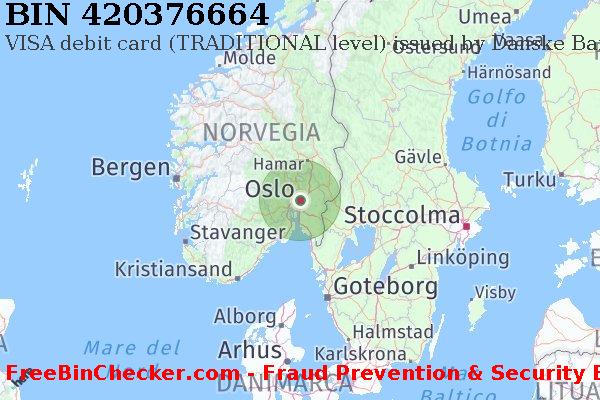 420376664 VISA debit Norway NO Lista BIN