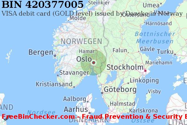 420377005 VISA debit Norway NO BIN-Liste