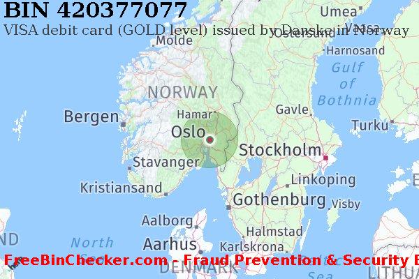 420377077 VISA debit Norway NO बिन सूची