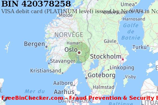 420378258 VISA debit Norway NO BIN Liste 
