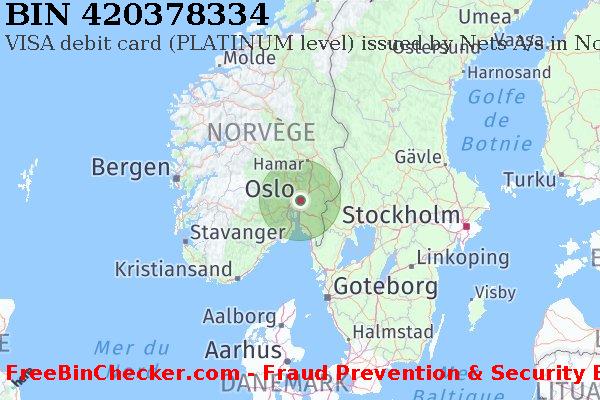 420378334 VISA debit Norway NO BIN Liste 