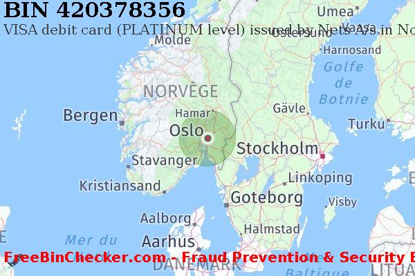 420378356 VISA debit Norway NO BIN Liste 