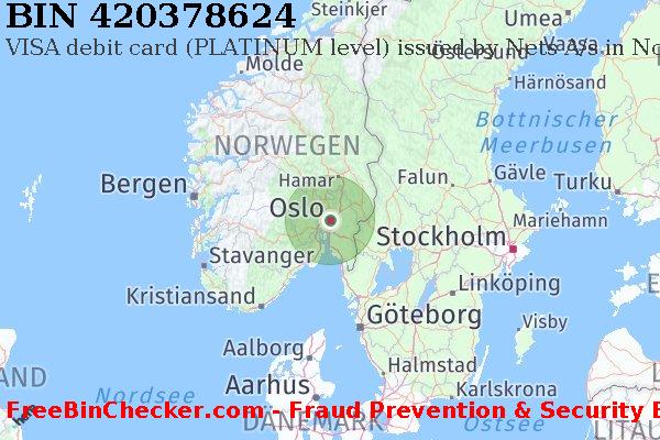420378624 VISA debit Norway NO BIN-Liste