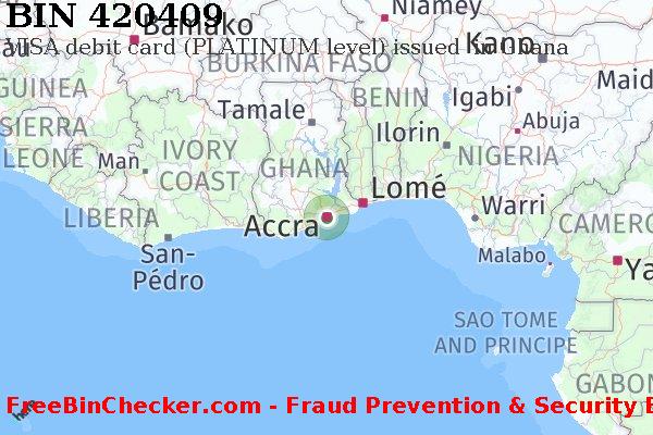 420409 VISA debit Ghana GH BIN Lijst