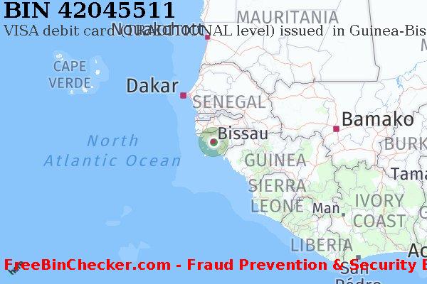42045511 VISA debit Guinea-Bissau GW BIN Lijst