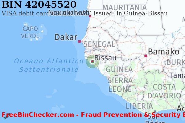42045520 VISA debit Guinea-Bissau GW Lista BIN
