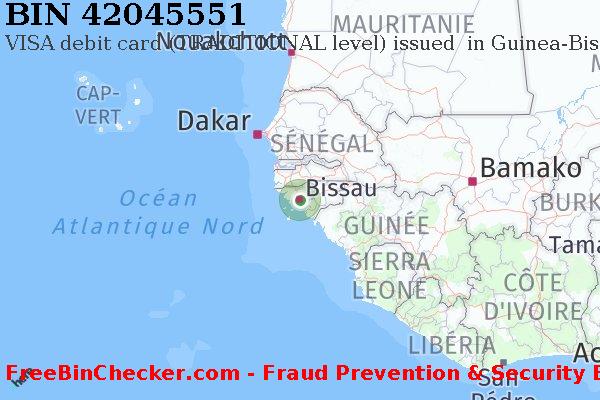 42045551 VISA debit Guinea-Bissau GW BIN Liste 