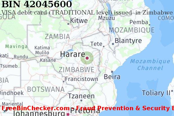 42045600 VISA debit Zimbabwe ZW বিন তালিকা