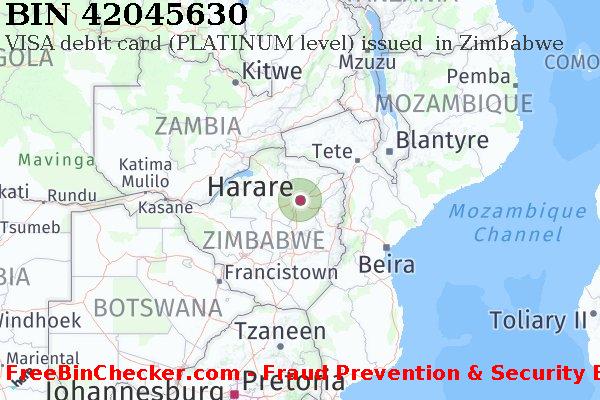 42045630 VISA debit Zimbabwe ZW बिन सूची