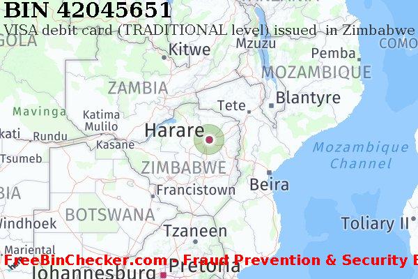 42045651 VISA debit Zimbabwe ZW बिन सूची