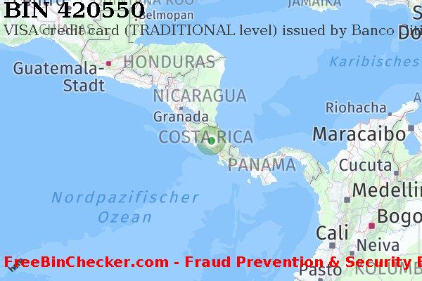 420550 VISA credit Costa Rica CR BIN-Liste