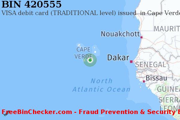 420555 VISA debit Cape Verde CV BIN Dhaftar