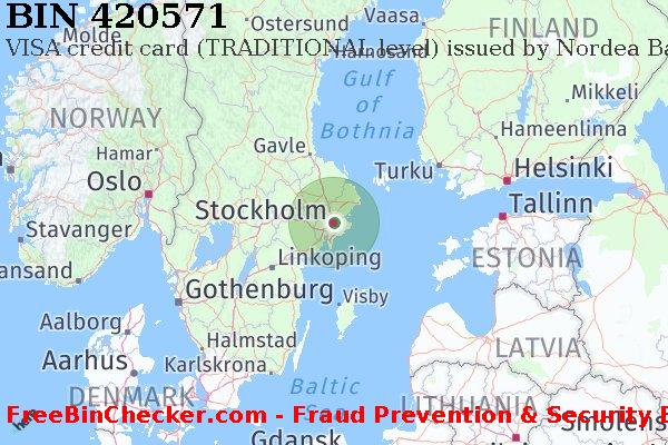 420571 VISA credit Sweden SE বিন তালিকা