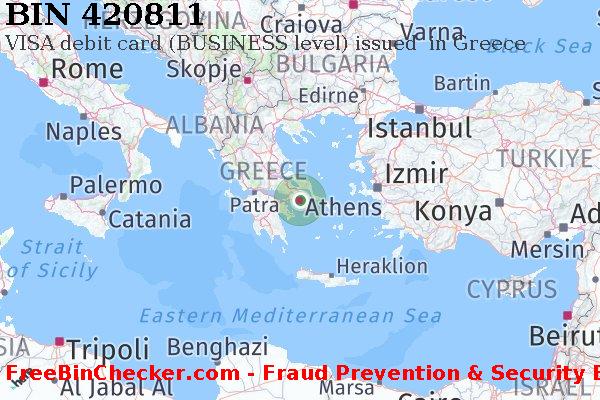 420811 VISA debit Greece GR बिन सूची