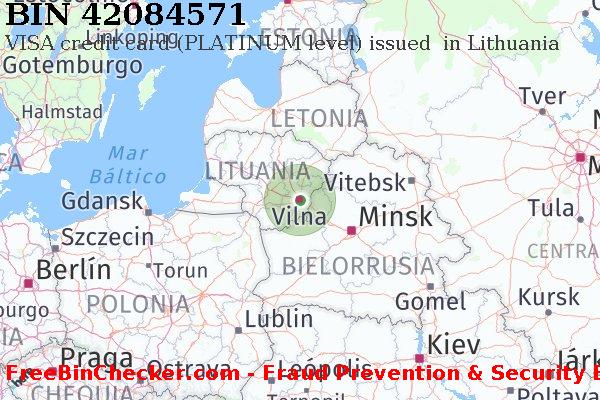42084571 VISA credit Lithuania LT Lista de BIN