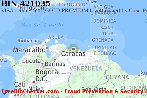 421035 VISA credit Venezuela VE Lista BIN
