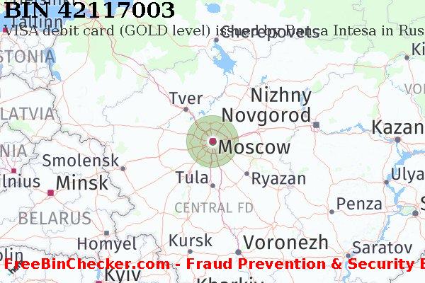 42117003 VISA debit Russian Federation RU BIN List