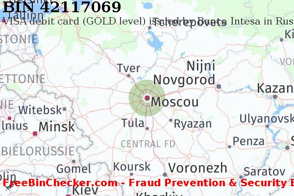 42117069 VISA debit Russian Federation RU BIN Liste 