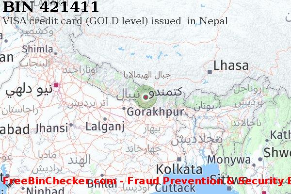 421411 VISA credit Nepal NP قائمة BIN