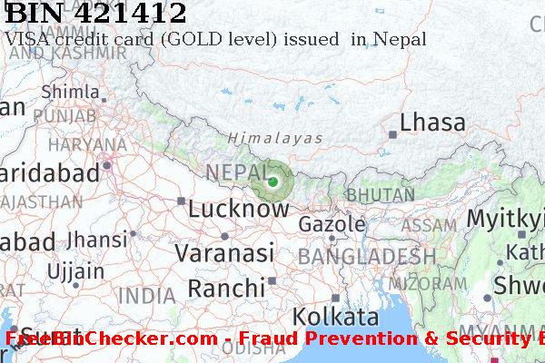 421412 VISA credit Nepal NP BIN Dhaftar