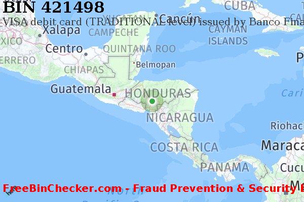 421498 VISA debit Honduras HN BIN List