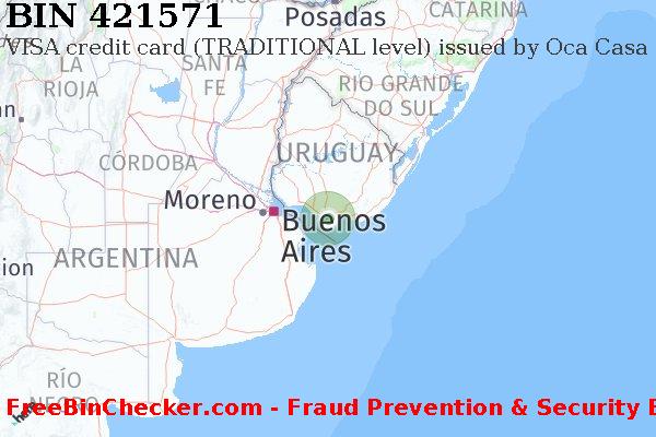 421571 VISA credit Uruguay UY BIN List