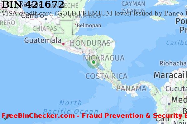 421672 VISA credit Nicaragua NI BIN List