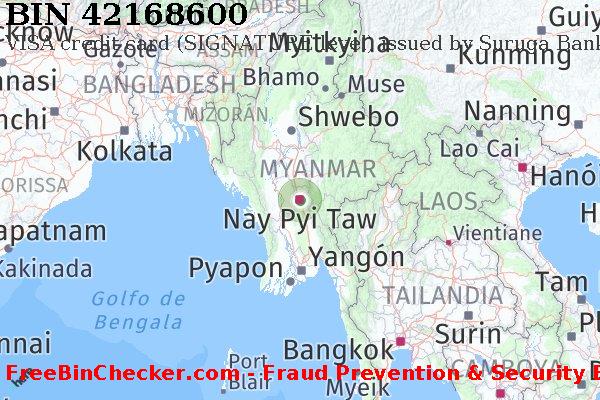 42168600 VISA credit Myanmar MM Lista de BIN