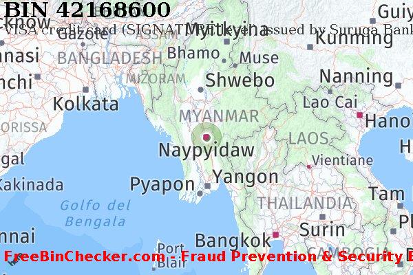 42168600 VISA credit Myanmar MM Lista BIN