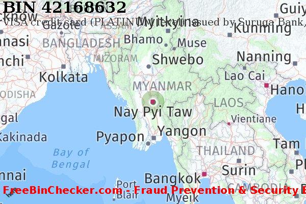 42168632 VISA credit Myanmar MM Lista de BIN