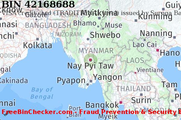 42168688 VISA credit Myanmar MM Lista de BIN