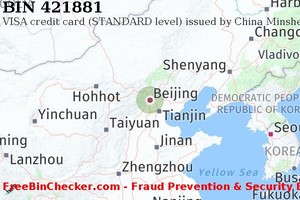421881 VISA credit China CN BIN List
