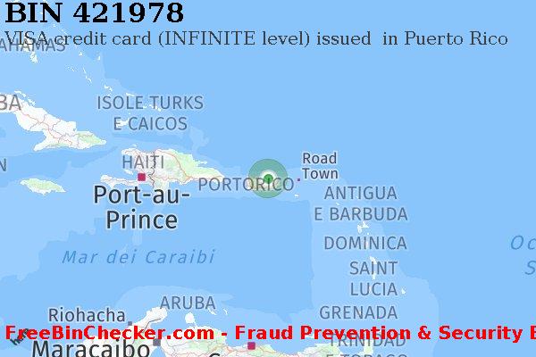 421978 VISA credit Puerto Rico PR Lista BIN