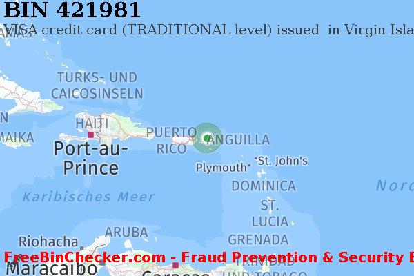 421981 VISA credit Virgin Islands (U.S.) VI BIN-Liste