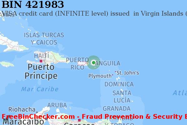 421983 VISA credit Virgin Islands (U.S.) VI Lista de BIN