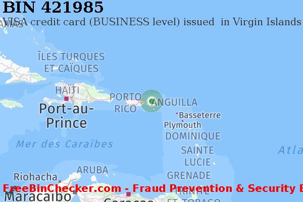 421985 VISA credit Virgin Islands (U.S.) VI BIN Liste 