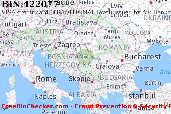 422077 VISA credit Serbia RS BIN 목록