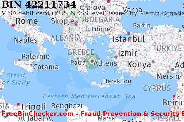 42211734 VISA debit Greece GR BIN List