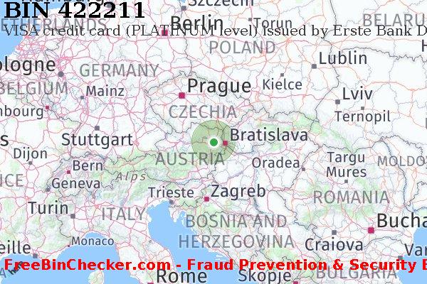 422211 VISA credit Austria AT BIN List