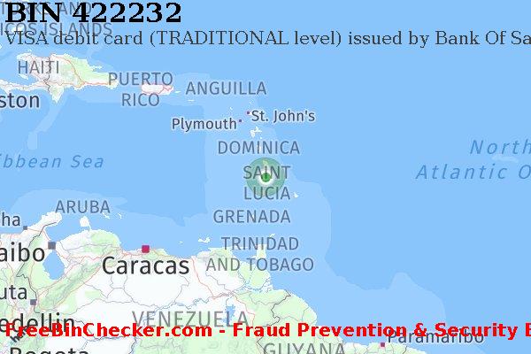 422232 VISA debit Saint Lucia LC BIN List