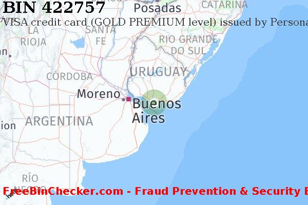 422757 VISA credit Uruguay UY BIN List