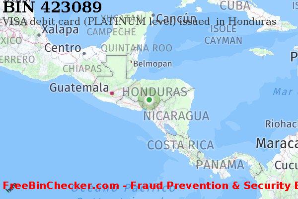 423089 VISA debit Honduras HN Lista BIN