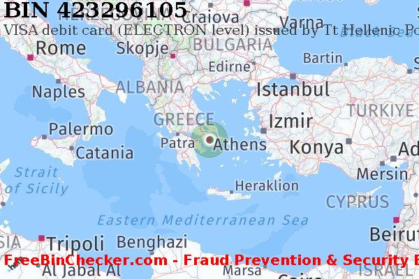 423296105 VISA debit Greece GR Lista de BIN
