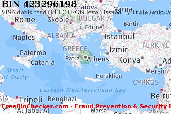 423296198 VISA debit Greece GR Lista de BIN
